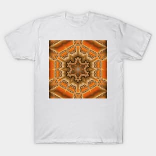 glowing molten gold and orange abstract design T-Shirt